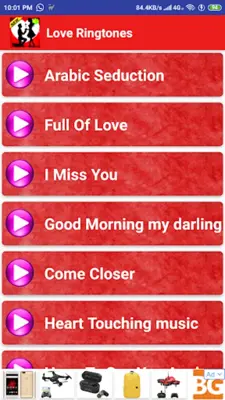 Love Ringtones android App screenshot 0